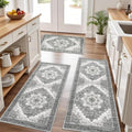 Kitchen Rugs Sets of 3 100% Non Slip Washable Kitchen Mats by Tritard
