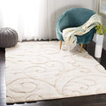 SAFAVIEH Florida Shag Rug 5'3"x7'6", Soft Plush Cream SG455-1111 by Unknown