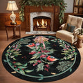 nesrt Black Christmas Round Washable Area Rugs 6ft Non Slip by nesrt