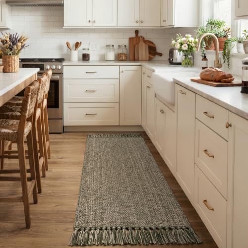 Collive Moss Green Bathroom Runner Rug - Image 3