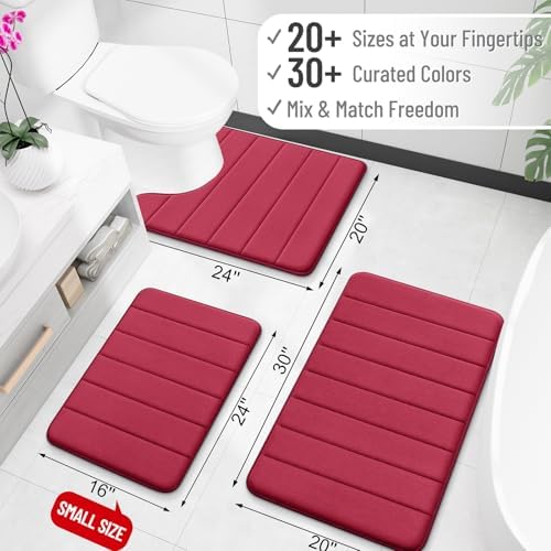 OLANLY Memory Foam Long Bathroom Rugs Runner 44x20, Super Soft Absorbent - Image 2