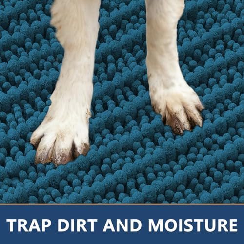 Smiry Dog Door Mat for Muddy Paws 47x32, Absorbs Moisture and Dirt Doormat - Image 4