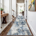 Machine Washable Runner Rugs 3x9 Modern Abstract Rug Midnight Sky by WIEVEDENS