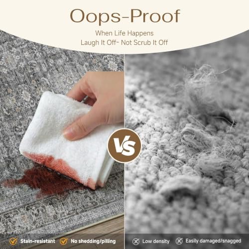 HUGEAR Black Washable 5x7 Area Rugs - Image 6