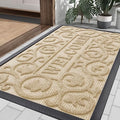 Smiry Front Door Mat Outside Entrance, Low Profile Rubber Doormat by Smiry