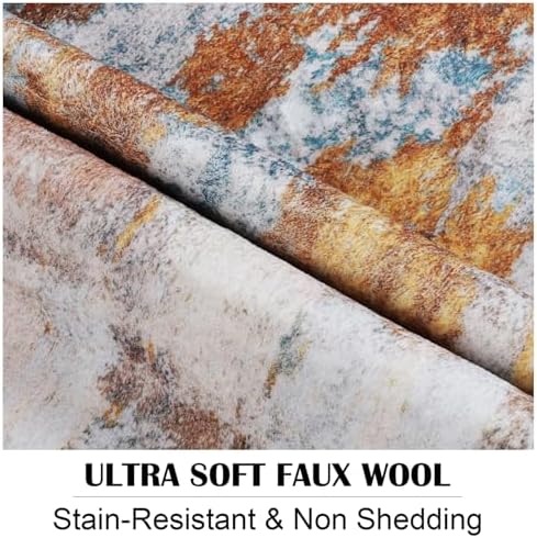 Area Rug 5x7 Washable Rugs Modern Abstract Area Rug Soft Non-Slip Non-Shedding - Image 4