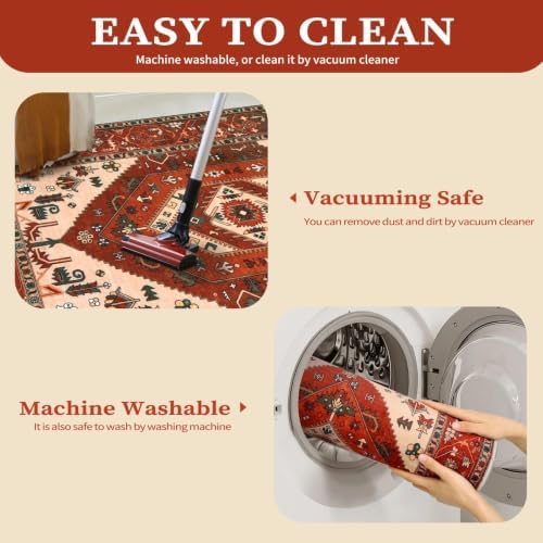 SERISSA 2x3 Washable Non Slip Boho Small Area Rug - Image 4