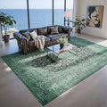 8x10 Green Washable Area Rugs for Living Room, Dining Room by Lbris