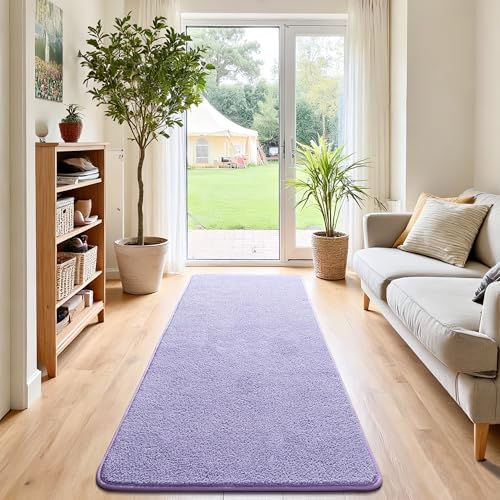 Chicrug Purple 2x6 Minimalist Washable Runner Rugs - Image 4