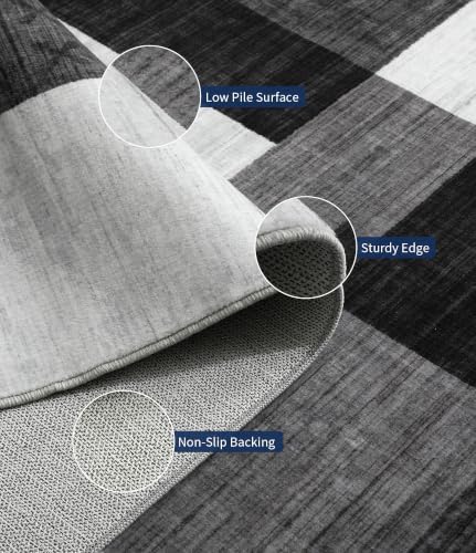 YIHOUSE 2x6 Kitchen Runner Rug Non Slip Washable, 6ft Patchwork Rug Runners - Image 5