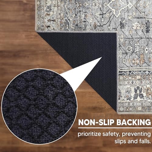 Keen Home Design Vintage Washable Area Rug, Non-Slip Low Pile - Image 5