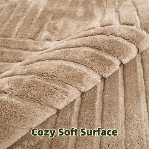 Brown Solid Area Rug 10x14, Washable Non Slip Rugs - Image 3