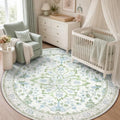 RELEANY Washable Area Rug, Round 5ft by RELEANY