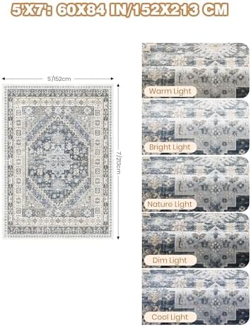 Area Rugs 5x7 Washable Rugs for Living Room - Image 2