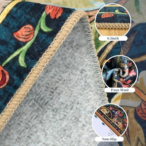 nesrt 9'x12' Boho Jungle Area Rug - Image 6