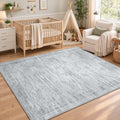 Area Rugs for Bedroom Nursery 4x6 Washable Foldable Vintage Grey by WelcometoBabovid