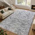 Zentavio Grey and White Area Rugs by ZentavioRug
