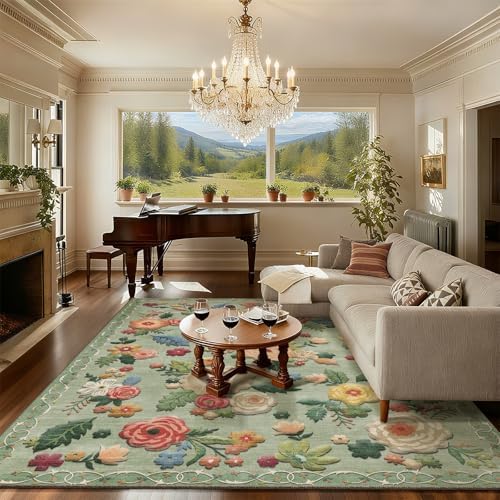10x12 Area Rugs for Living Room: Large Washable Rug Lightweight Non Slip Low - Image 5