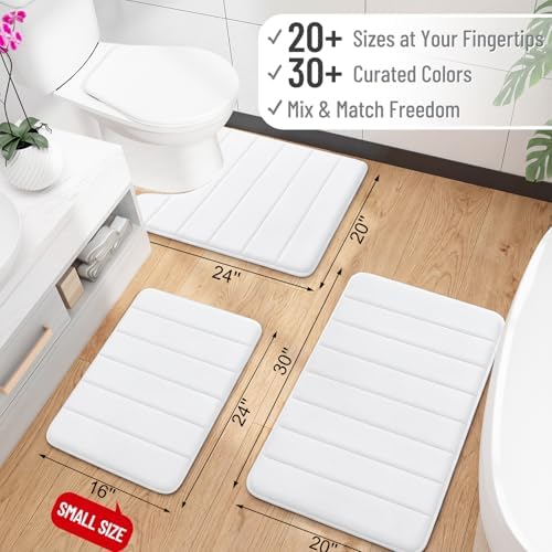 OLANLY Memory Foam Large Bath Mat 40x32, Super Soft Absorbent Bathroom Rugs - Image 2