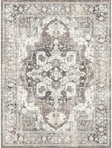 Wide Entryway 4x7 Runner Rug: Non-Slip Washable Vintage Area Rugs by YOUFORTONG