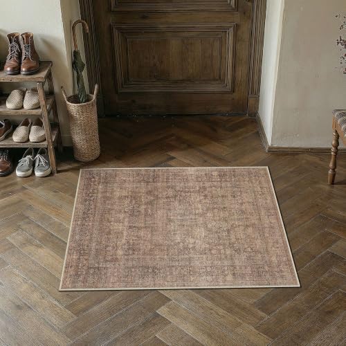 HUGEAR Classic Brown 2x3 Neutral Area Rugs by HUGEAR