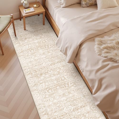 Soalmost 2.5'x8' Runner Rugs for Hallway, Washable Kitchen Runner Rug Beige - Image 5