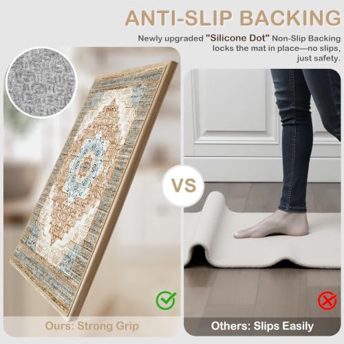 Kitchen Rugs Sets of 3 100% Non Slip Washable Kitchen Mats - Image 3