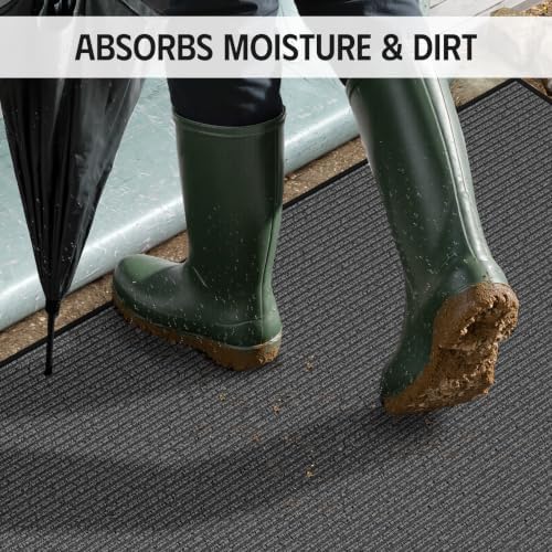 Front Door Mat, Non-Slip Heavy Duty Indoor Outdoor Doormat - Image 4