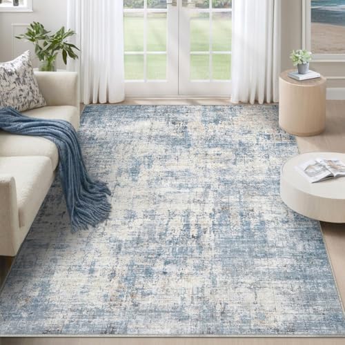 Washable 4'x6' Abstract Area Rug by Unknown