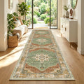 YARNSCAPE 2'6" x 8' Machine Washable Runner Rug, Non-Slip Low-Pile Carpet by YARNSCAPE