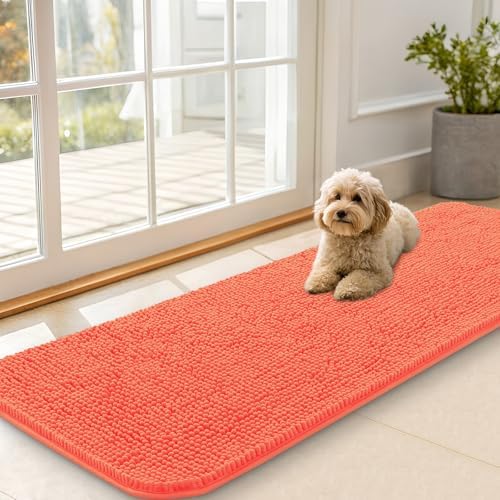 OLANLY Dog Door Mat for Muddy Paws 59x20, Super Absorbent Chenille Mud Mat by OLANLY