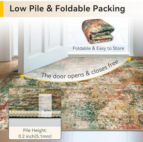 RELEANY Washable 8'x10' Abstract Area Rug - Image 6