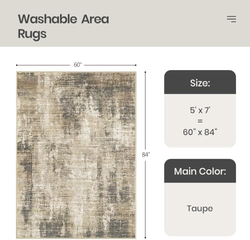 Valenrug Washable Rugs 5x7, Abstract Large Area Rugs - Image 2