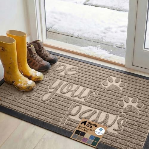 GORILLA GRIP WeatherMAX Door Mat, Indoor Outdoor Use by GorillaGrip