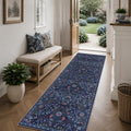 2x6 Floral Runner Rug for Hallway Washable Kitchen Runner Rug by NakedCloud