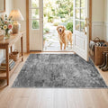 Washable Abstract Entryway Rug 3x4: Indoor Modern Non-Slip Kitchen Rugs Low by YOUFORTONG