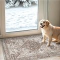 Washable 2x3 Entryway Area Rug: Vintage Non-Slip Backing Rugs by HYHAOYUNLAI