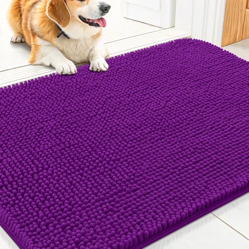 Smiry Dog Door Mat for Muddy Paws 30x20, Absorbs Moisture and Dirt Doormat by Smiry