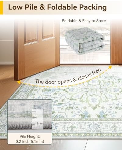 RELEANY Washable Area Rug, Runner 3'x9' - Image 5