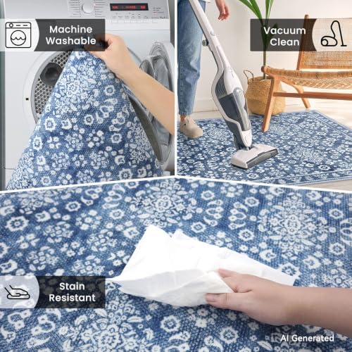 Vintage Washable Runners for Hallway 3x18 Runner Rug Non Slip - Image 5