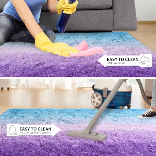 Tepook Soft Fluffy Rugs for Living Room, 5x8 Shaggy Area Rug for Bedroom - Image 6