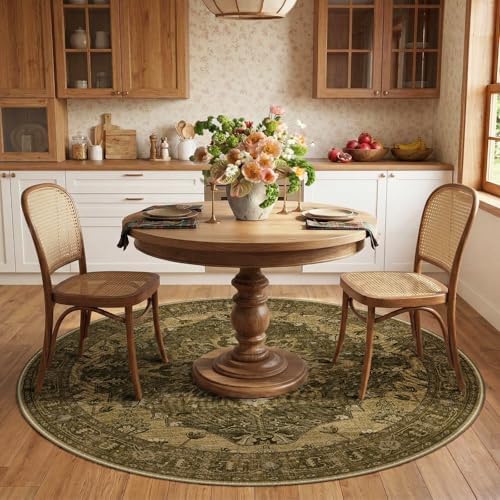 RELEANY Washable Area Rug, Round 6ft - Image 2