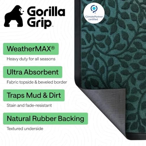 GORILLA GRIP WeatherMAX Door Mat, Indoor Outdoor - Image 2