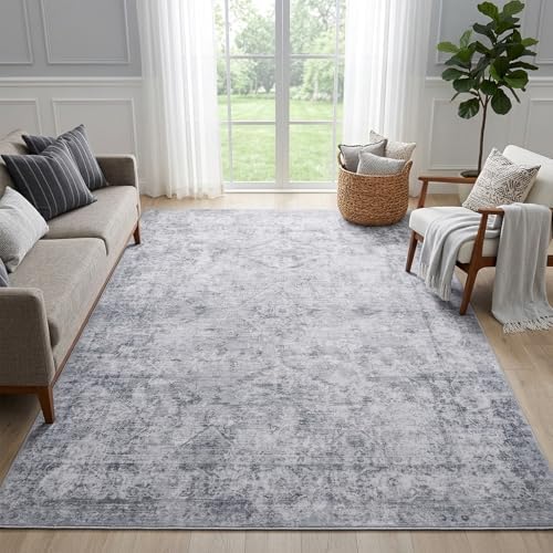 5x7 Area Rugs for Living Room, Vintage Machine Washable Rugs by TerradWafs