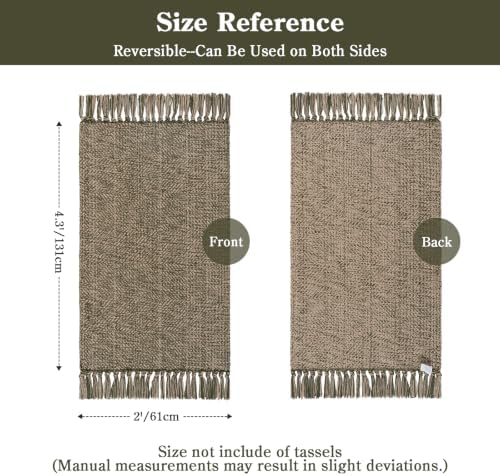 Collive Boho Moss Green Kitchen Runner Rug - Image 2