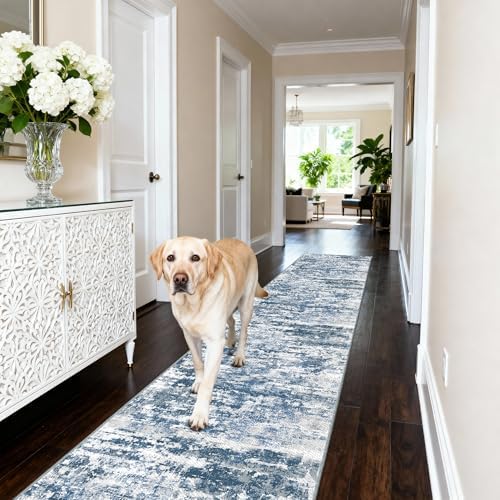 Modern Hallway Runner Rug 2x8, Textured Non Slip Carpet Runner - Image 2