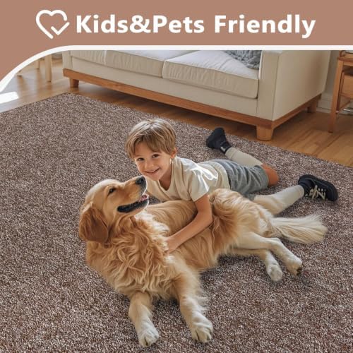 4x6 Brown/White Area Rug Non-Slip Washable Soft - Image 7