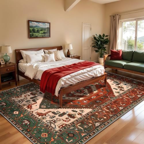SERISSA 8x10 Washable Non Slip Boho Area Rug - Image 3