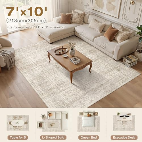 Nakagishi Neutral 7x10 Area Rugs - Image 5