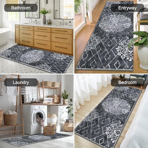 HEBE Hallway Runner Rug 2'x6', Washable Non Slip Kitchen Rug Runner - Image 6
